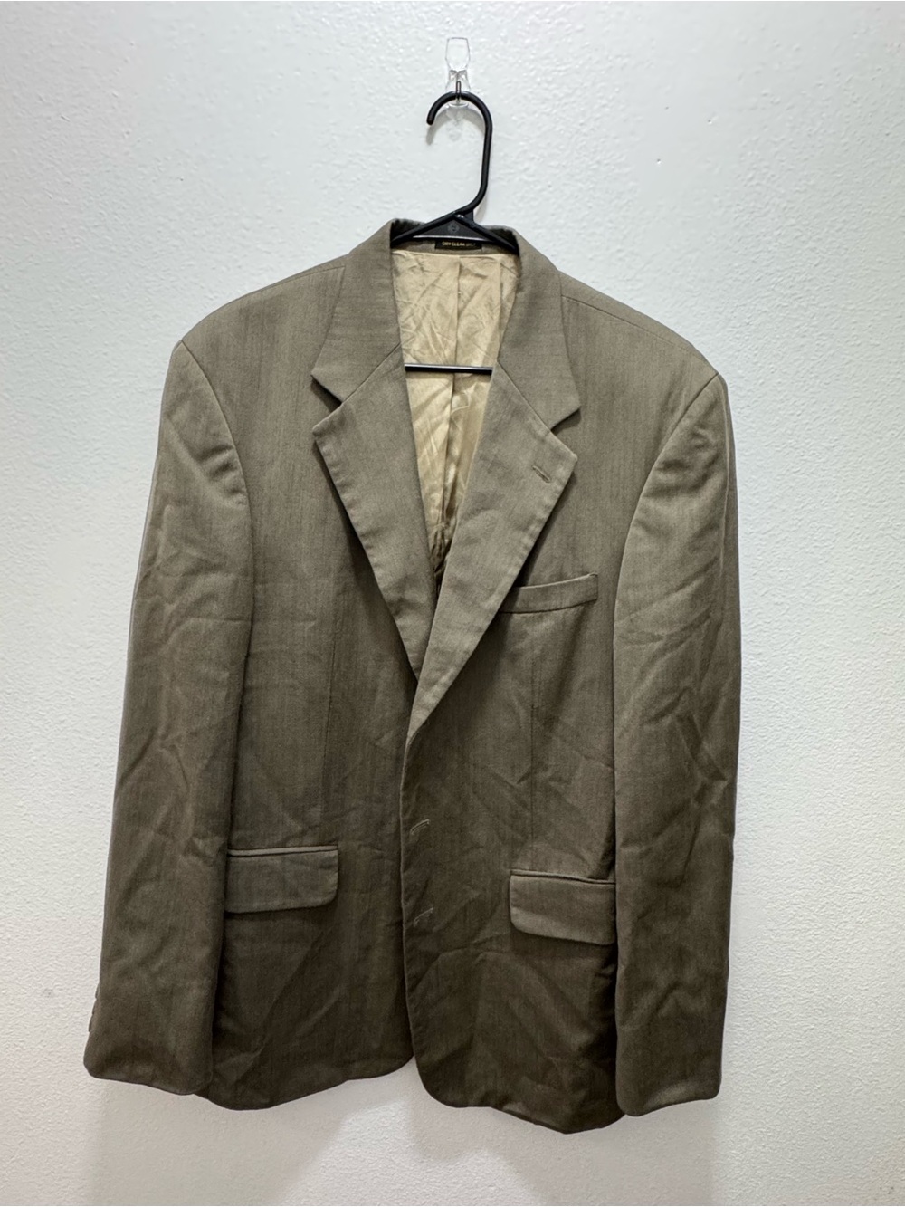 Oscar de la Renta beige Brown Single-Breasted Sport Coat. Suit jacket/blazer.